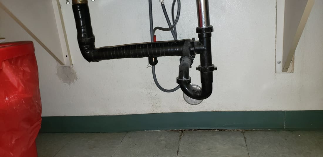Plumbing reworked before new casework went back in